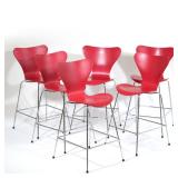 ARNE JACOBSEN FOR FRITZ HANSEN SERIES 7 BAR STOOLS
