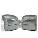 PAIR INTERLUDE HOME SWIVEL CHAIRS