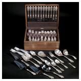 WALLACE GRAND BAROQUE STERLING FLATWARE SERVICE WITH SERVING PIECES