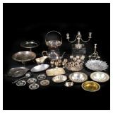 STERLING SILVER & OTHER SILVER PLATE HOLLOWARE