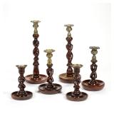 (6PC) BARLEY TWIST CANDLESTICKS