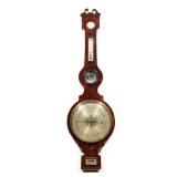 J. SOMALVICO & SON VICTORIAN MAHOGANY WHEEL BAROMETER