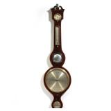 S. LILLY, EDINBURGH (SCOTTISH, 19TH C.) MAHOGANY BANJO BAROMETER