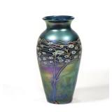 ZELLIQUE STUDIO IRIDESCENT ART GLASS VASE