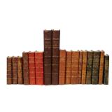 (17PC) FRENCH LEATHER BOUND BOOKS