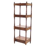 19TH CENTURY FOUR-TIER WOOD ETAGERE WITH DRAWERS