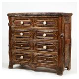 DWAYNE R. THOMPSON ADIRONDACK FOUR-DRAWER CHEST