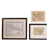 (3PC) GIROLAMO RUSCELLI (ITALIAN, 1504-1566) AND SEBASTIAN MUNSTER (GERMAN, 1488-1552) ENGRAVED MAPS