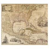 JOHANN BAPTIST HOMANN, REGNI MEXICANI... EARLY MAP OF NORTH AMERICA