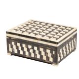 BONE MOSAIC INLAY GEOMETRIC BOX
