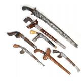 (7PC) SOUTHEAST ASIAN SWORDS & DAGGERS