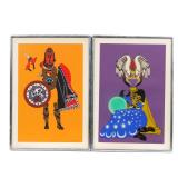 (2PC) JANN HAWORTH (B.1942) SCREENPRINTS