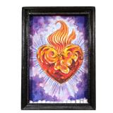 AMERICAN/MEXICAN FOLK ART (20TH/21ST CENTURY) MIXED MEDIA HEART DIORAMA