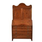 FEDERAL-STYLE INLAID MAHOGANY SECRETARY BOOKCASE