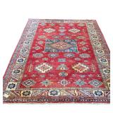 HAND-KNOTTED AFGHAN KAZAK WOOL PILE RUG