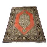 ANTIQUE PERSIAN MALAYER HAND-KNOTTED WOOL RUG