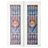 (2pc) YAACOV AGAM (ISRAELI, B. 1928) TWO ORIGINAL AGAMOGRAPHS | Jewish Faith and Jewish Faith II Two