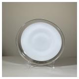 IITTALA (FINNISH) SIGNED ART GLASS LOW BOWL | This circular art glass bowl measures 12.75 inches in 