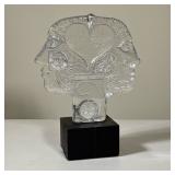 MATS JONASSON (SWEDISH, B. 1945) CRYSTAL SCULPTURE | untitled Molded crystal on wood base h. 11 x w.