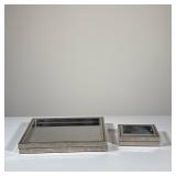 (4pc) WILLY RIZZO (ITALIAN, 1928-2013) STAINLESS STEEL NESTED TRAY SET, FOUR TRAYS | A set of four s