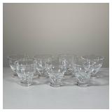 (7pc) SET OF SEVEN STEUBEN CRYSTAL OLD FASHIONED GLASSES | Set of seven clear crystal glasses featur