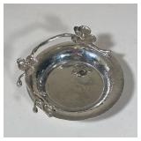 MICHAEL ARAM SILVER-PLATED DECORATIVE DISH | This silver-plated circular dish features a hammered te