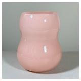 MID-CENTURY MODERN STYLE HAND BLOWN PEACH CASED GLASS VASE | This hand-blown cased glass vase featur
