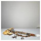DAMIEN HERRERA JAWBONE TOMAHAWK AX | Contemporary jawbone tomahawk featuring a wooden handle wrapped