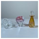(3pc) COLLECTION OF THREE ART GLASS PIECES INCLUDING ORREFORS AND RAY AHLGREN | This collection feat