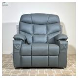 MCOMBO OVERSIZED FAUX LEATHER POWER LIFT RECLINER WITH REMOTE | The power lift chair is upholstered 