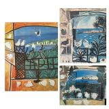 (3pc) PABLO PICASSO (SPANISH, 1881-1973) THREE PRINTS | Les Pigeons Offset lithographs on paper h. 3