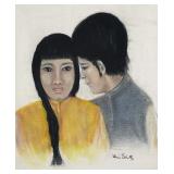 HENIE SCHULTZ (AMERICAN, 1910-1990) CHARCOAL AND PASTEL | untitled Charcoal and pastel on paper h. 1
