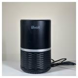 LEVOIT LV-H132 COMPACT HEPA AIR PURIFIER | This Levoit LV-H132 air purifier features a black cylindr