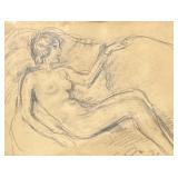 EUROPEAN SCHOOL (20TH CENTURY) CHARCOAL DRAWING