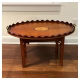 INLAID MAHOGANY TRAY-TOP TABLE