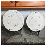 (2pc) VILLEROY & BOCH "VIEUX LUXEMBOURG" PORCELAIN PLATTERS