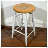 Farmhouse Style Round Wooden Stool