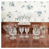 Assorted Cut Wine Glasses