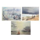 VARIOUS ARTISTS (20th Century) THREE WATERCOLORS