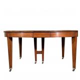 INLAID MAHOGANY FEDERAL STYLE EXTENSION DINING TABLE