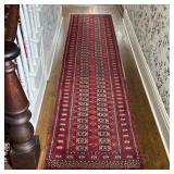 BUKHARA STYLE HAND-KNOTTED WOOL RUNNER RUG