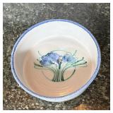 AMERICAN STUDIO POTTERY GLAZED CERAMIC FLORAL BOWL