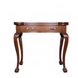 CHIPPENDALE STYLE CARVED MAHOGANY GAME TABLE