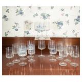 SET OF SEVENTEEN CRYSTAL CORDIAL GLASSES