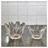 LARS HELLSTEN (SWEDISH, B. 1933) FOR ORREFORS "CORONA" CRYSTAL BOWLS