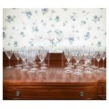 SET OF TWENTY ROGASKA CRYSTAL WINE GLASSES IN THE MILLER PATTERN