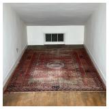 CAUCASIAN GEOMETRIC HAND-KNOTTED WOOL AREA RUG