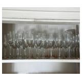 LARGE COLLECTION CRYSTAL CHAMPAGNE FLUTES