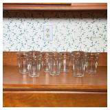 DURALEX TEMPERED GLASS PICARDIE TUMBLERS, SET OF NINE