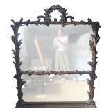 FRENCH ROCOCO REVIVAL STYLE CARVED WOOD WALL MIRROR